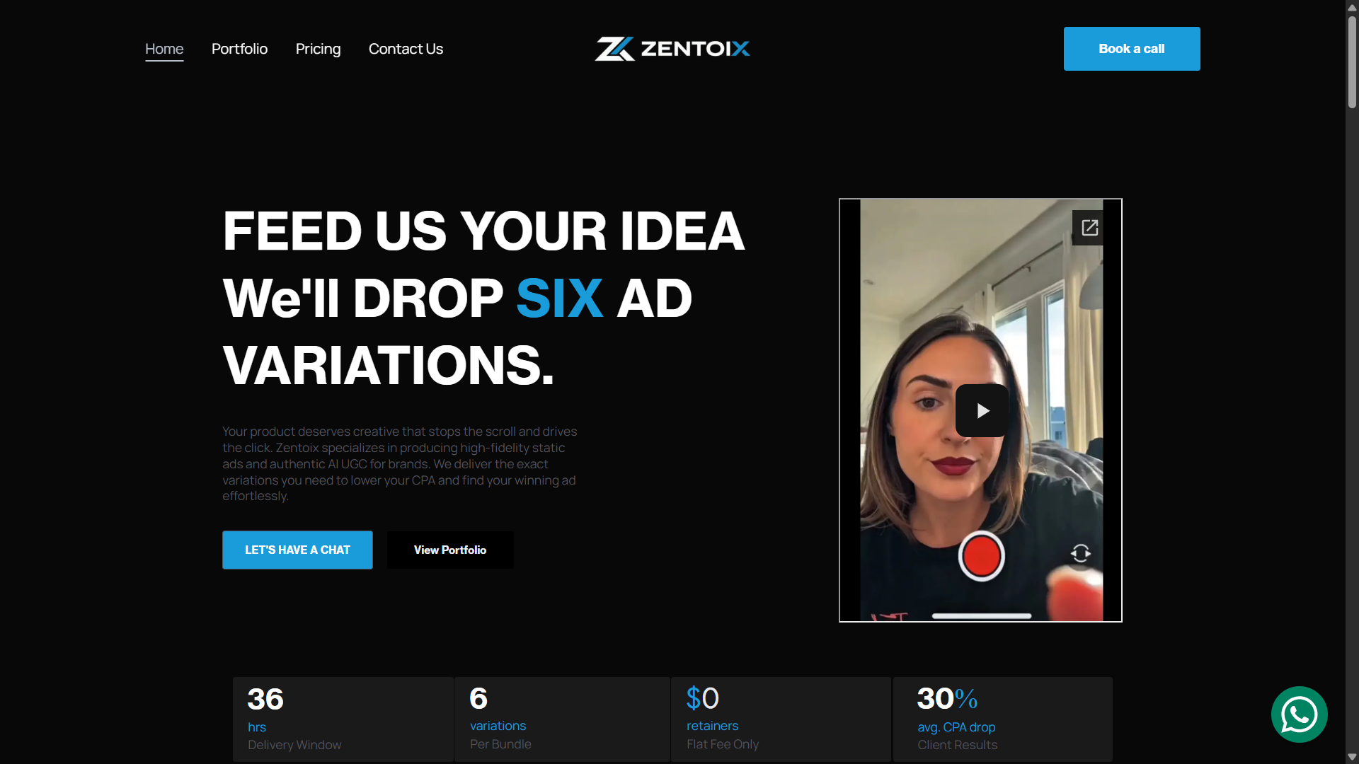 Website design project for Zentoix