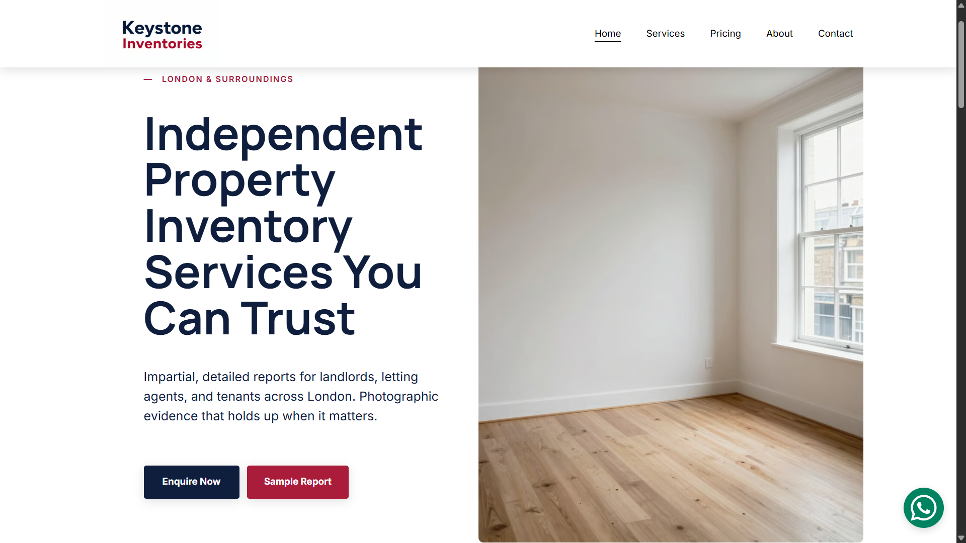 Website design project for Keystone Inventories